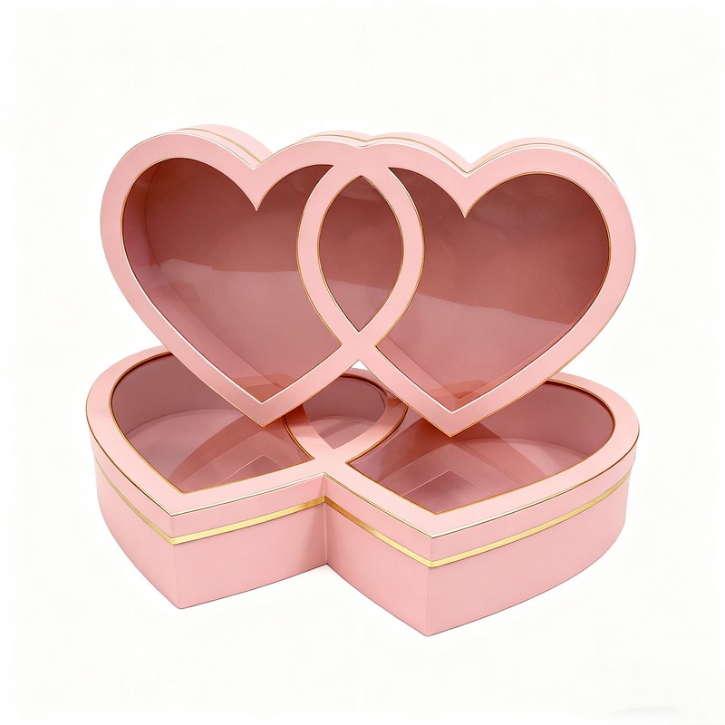 HF138588 Heart Shape Valentine Flower Box