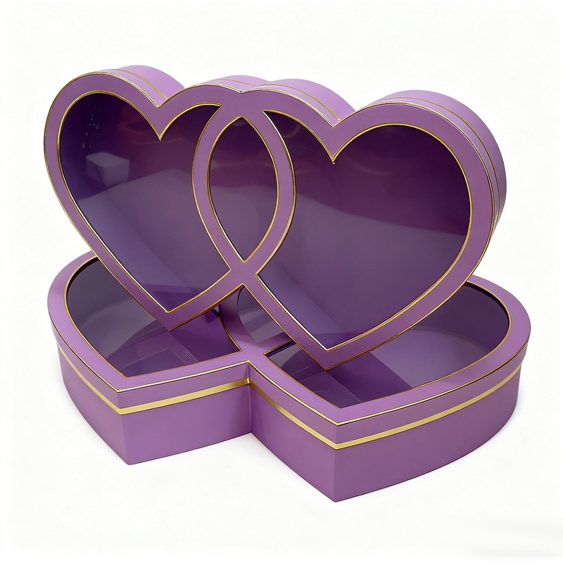 HF138588 Heart Shape Valentine Flower Box