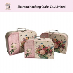 3 Pack Paperboard Suitcases Storage Box Decorative Boxes Storage Gift Boxes With Lids for Photo Storage Home Decoration, Wedding, Birthday, Anniversary