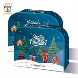 Christmas Cardboard Paper Packaging Suitcase Gift Box